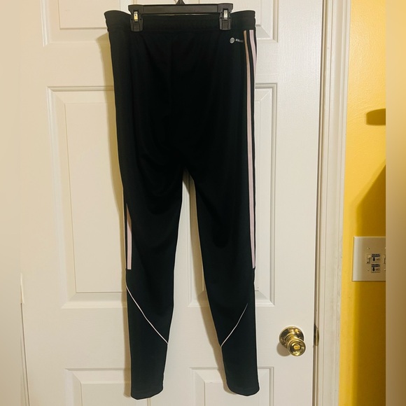 NWOT Adidas Black w/ Clear Pink Stripes Jogger Pants | Women’s M | Model HR7118 - Picture 4 of 4